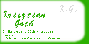 krisztian goth business card